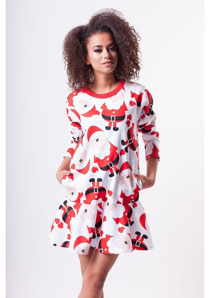 SUKIENKA SANTA'S Z FALBANĄ