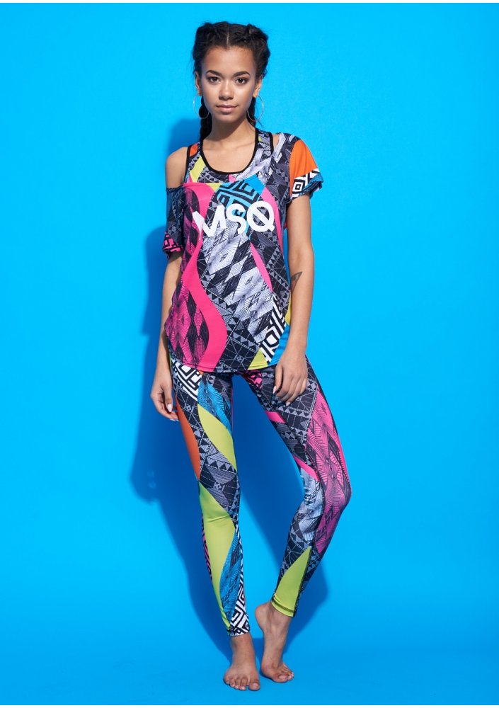 KRÓTKI TOP COLORS PRINT