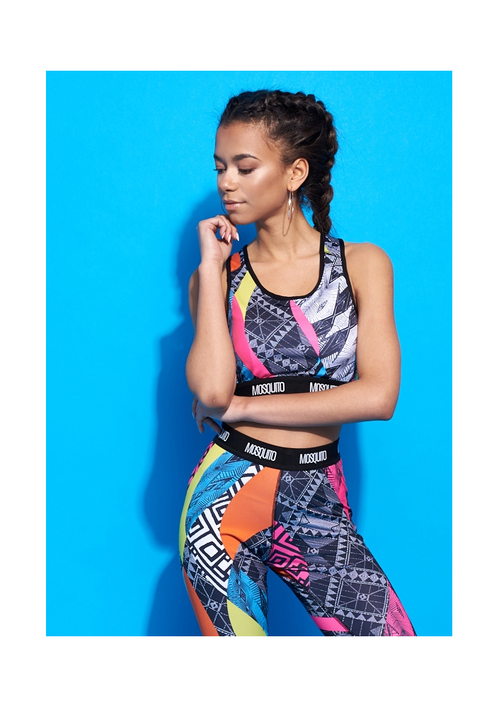 KRÓTKI TOP COLORS PRINT