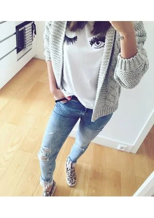SWETER BOMBER Z WARKOCZEM