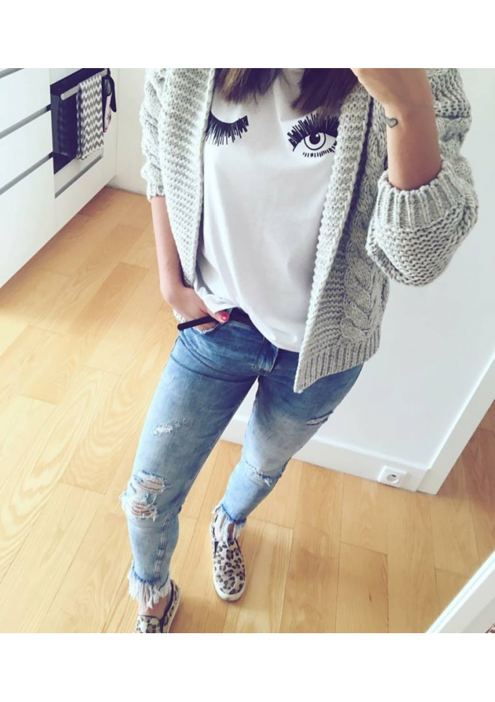 SWETER BOMBER Z WARKOCZEM