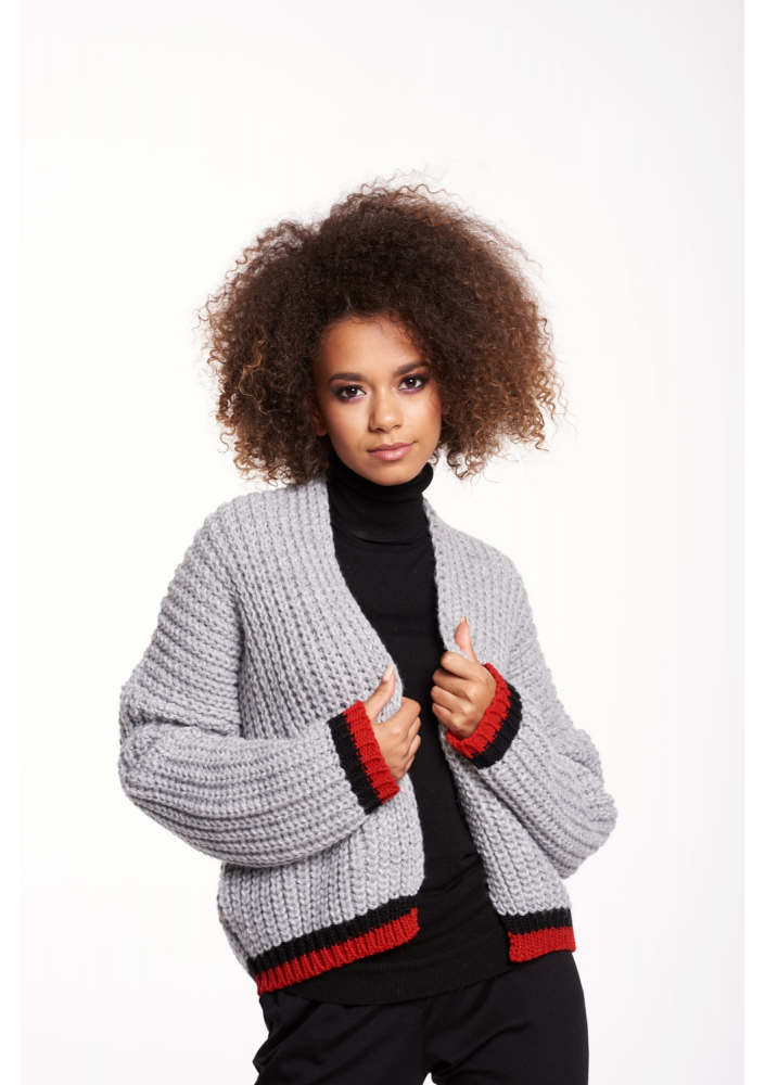 SZARY SWETER NA JESIEŃ