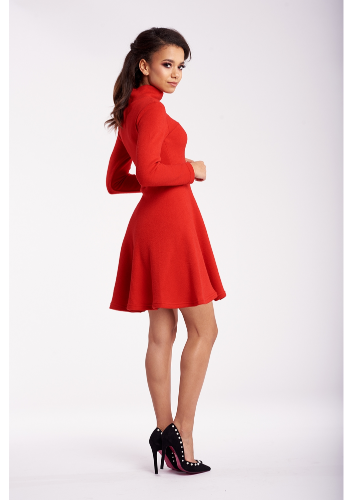 TWO PIECES KNITWEAR SET WITH TURTLENECK TOP