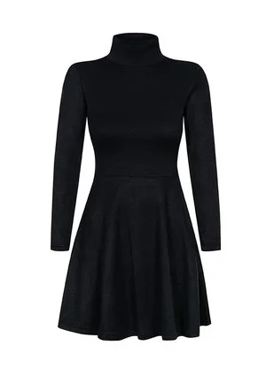 TWO PIECES KNITWEAR SET WITH TURTLENECK TOP