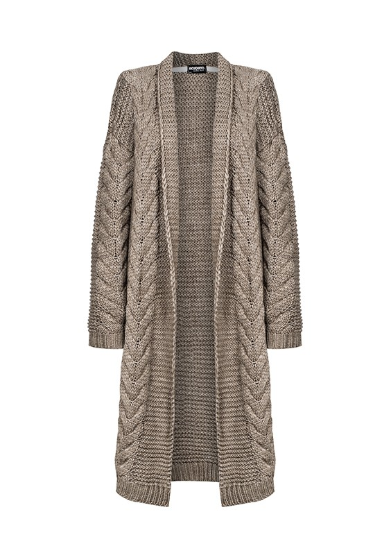 DŁUGI SWETER Z WARKOCZEM