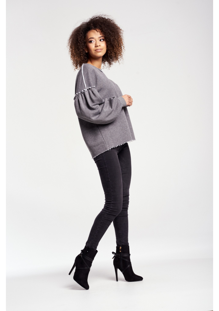 BIRDS PRINT SWEATSHIRT WITH HOODIE