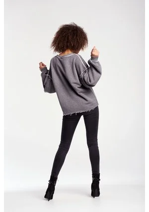 BIRDS PRINT SWEATSHIRT WITH HOODIE