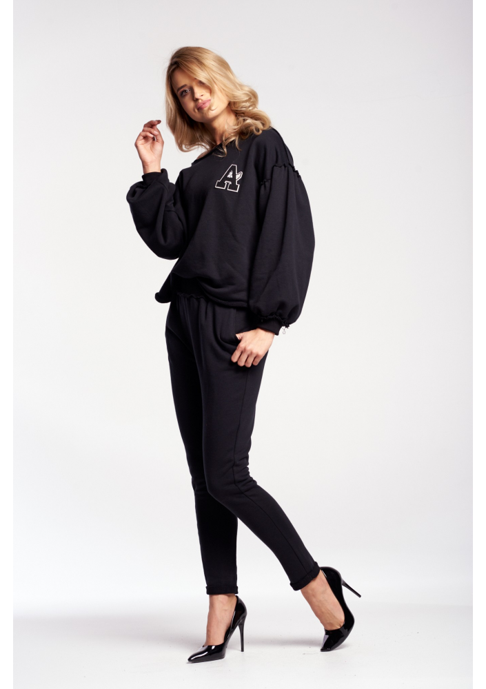 BIRDS PRINT SWEATSHIRT WITH HOODIE