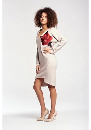 TWO PIECES KNITWEAR SET WITH TURTLENECK TOP