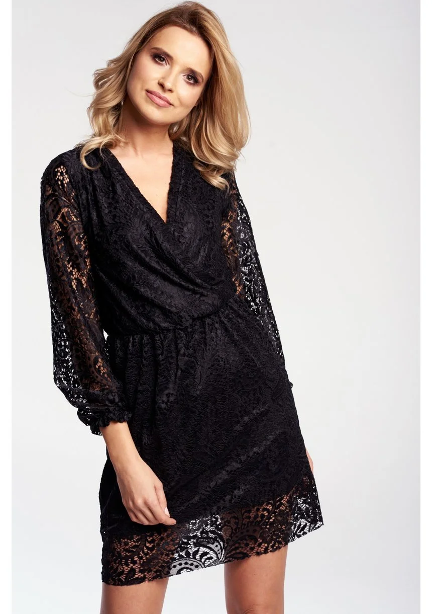 CROSSOVER LACE DRESS