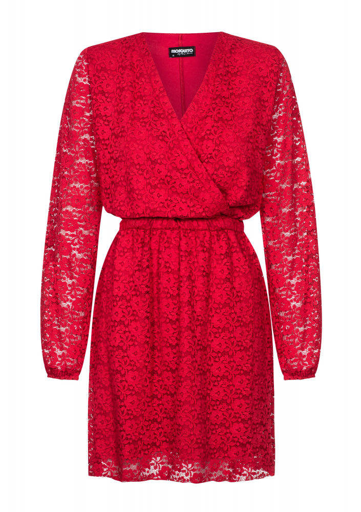 CROSSOVER LACE DRESS