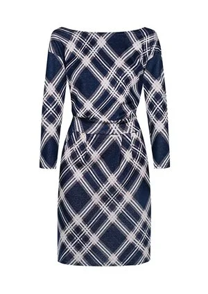 PENCIL DRESS IN HOUNDSTOOTH PATTERN
