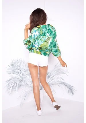 BANANAS PRINT BOMBER JACKET