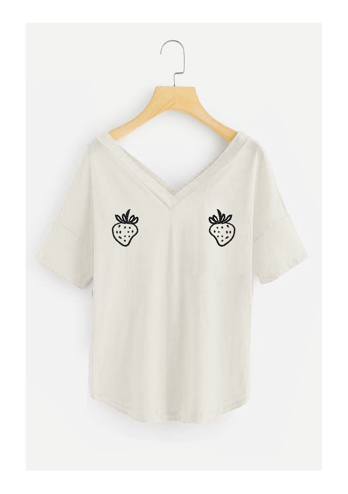 T-SHIRT V NECK "TRUSKAWKI" ILM