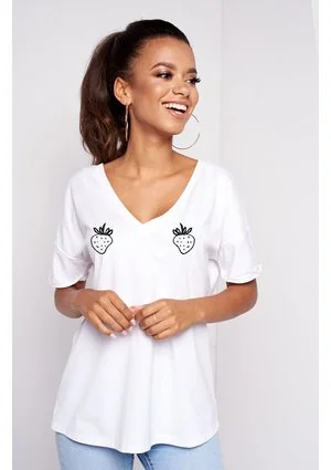 T-SHIRT V NECK "TRUSKAWKI"ILM