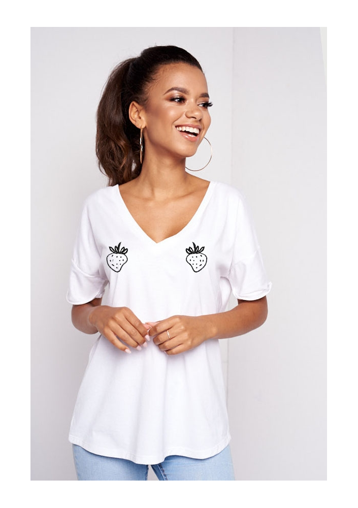 T-SHIRT V NECK "TRUSKAWKI"ILM