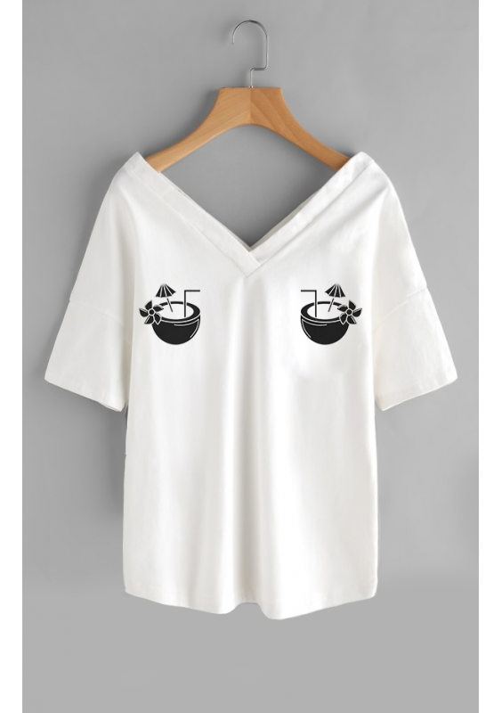 T-SHIRT V NECK "COCO" ILM