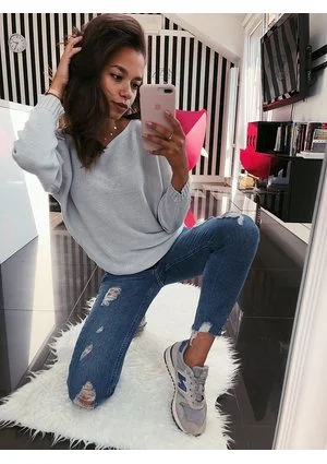 SWETER Z BAWEŁNĄ ILM