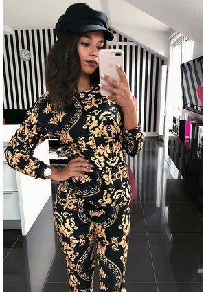 BLUZA PRINT GOLD BAROCUE  ILM