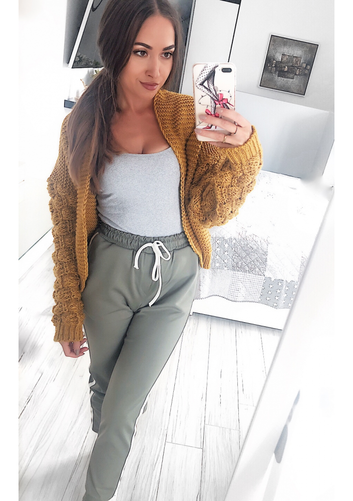 SWETER BOMBER Z OZDOBNYM RĘKAWEM ILM