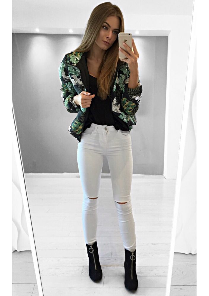 GREEN HERON PRINT JACKET ILM