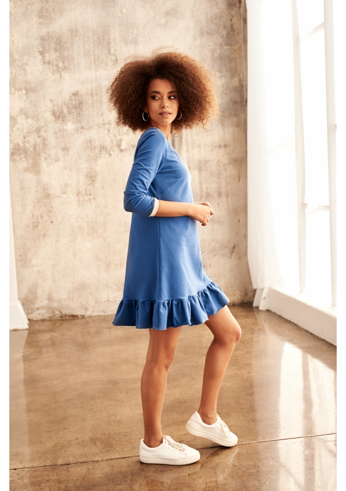 COTTON GOLD V NECK DRESS ILM