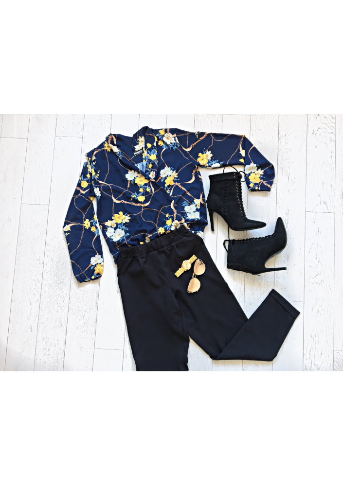 KOPERTOWA BLUZKA FLOWER PATCHWORK