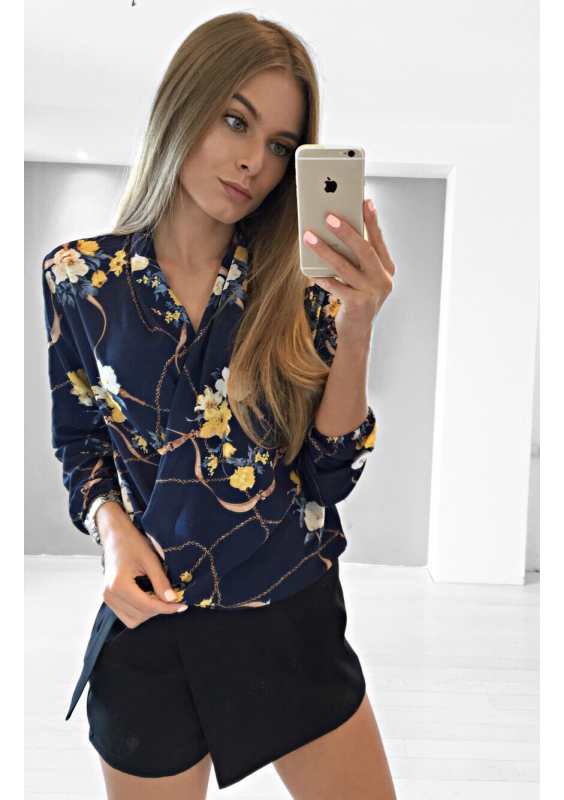 SHIRT PATCHWORK FLOWER PRINT