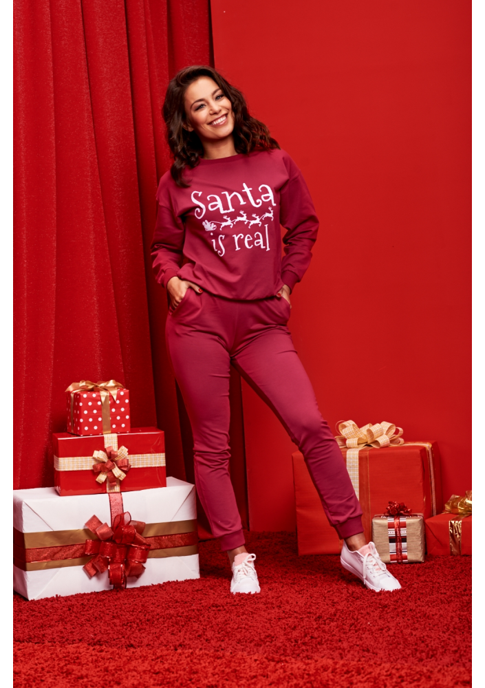 BAWEŁNIANA BLUZA "SANTA IS REAL" ILM