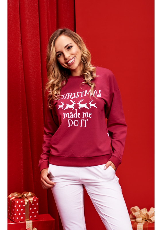 BAWEŁNIANA BLUZA "CHRISTMAS MADE ME DO IT" ILM
