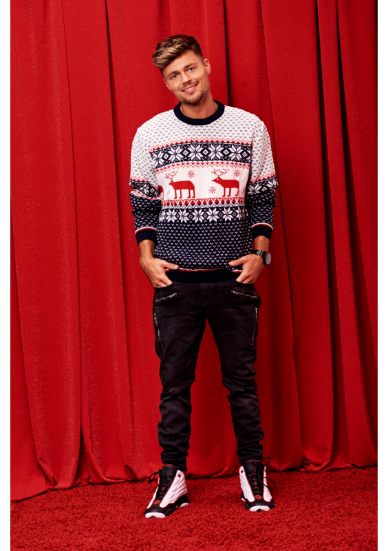 SWEATSHIRT NAVY DEER MAN