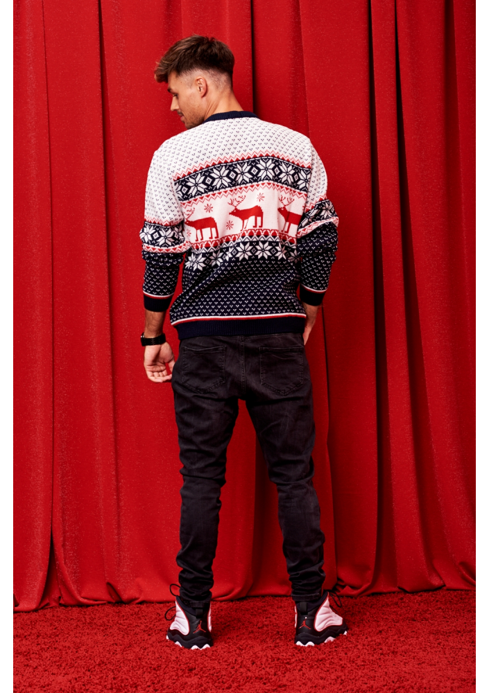 SWEATSHIRT NAVY DEER MAN