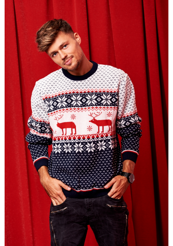 SWEATSHIRT NAVY DEER MAN