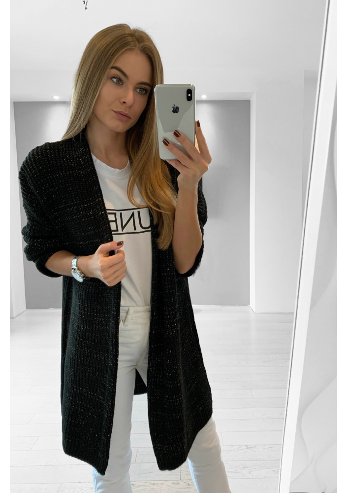 SWETER KARDIGAN ZE ZŁOTĄ NITKĄ ILM