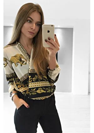 KOPERTOWA BLUZKA BAROCUE LEOPARD