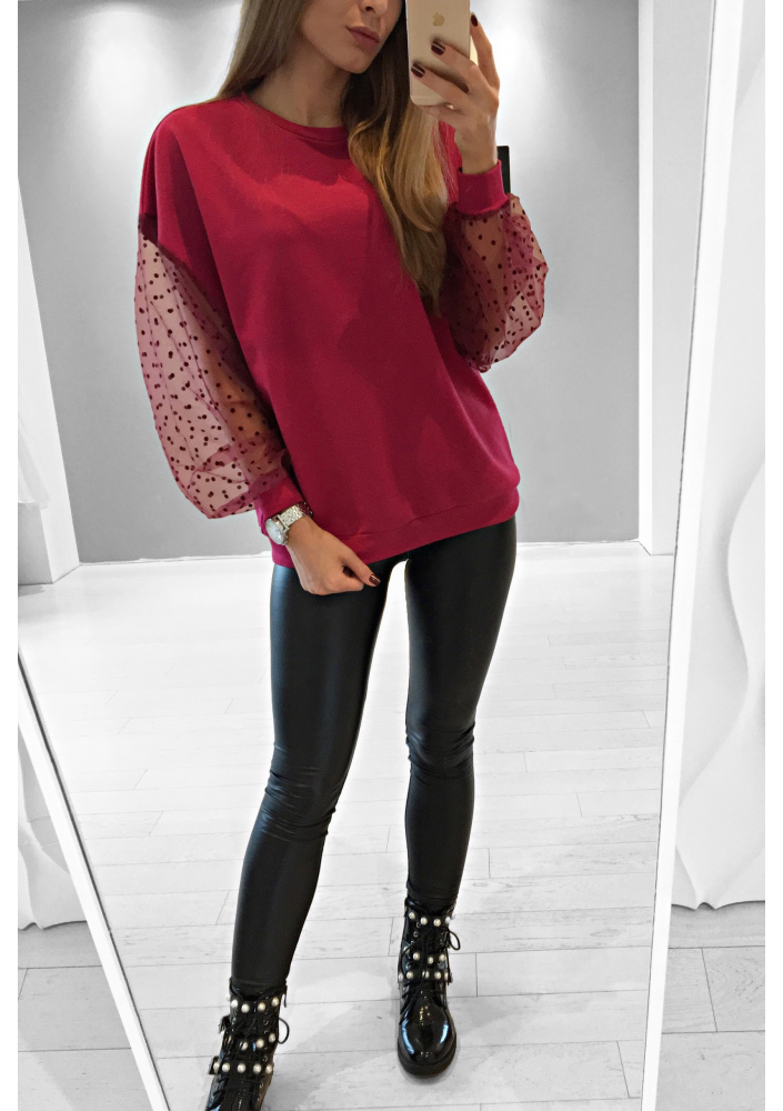 BLUZA Z HAFTOWANYM RĘKAWEM ILM