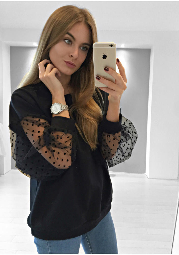 BLUZA Z HAFTOWANYM RĘKAWEM ILM