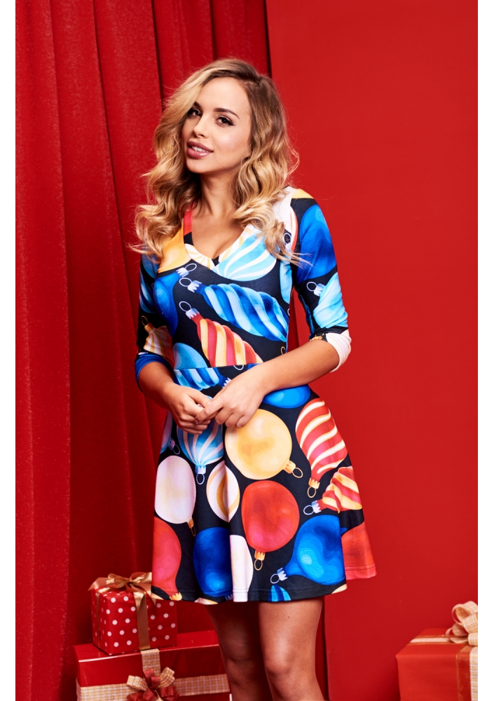 DRESS CHRISTMAS BOMBKI PRINT ILM