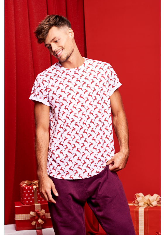 ŚWIĄTECZNA KOSZULKA MĘSKA RENIFERY ILM