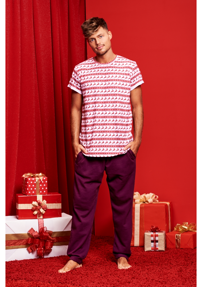 ŚWIĄTECZNA KOSZULKA MĘSKA NORWESKI WZÓR