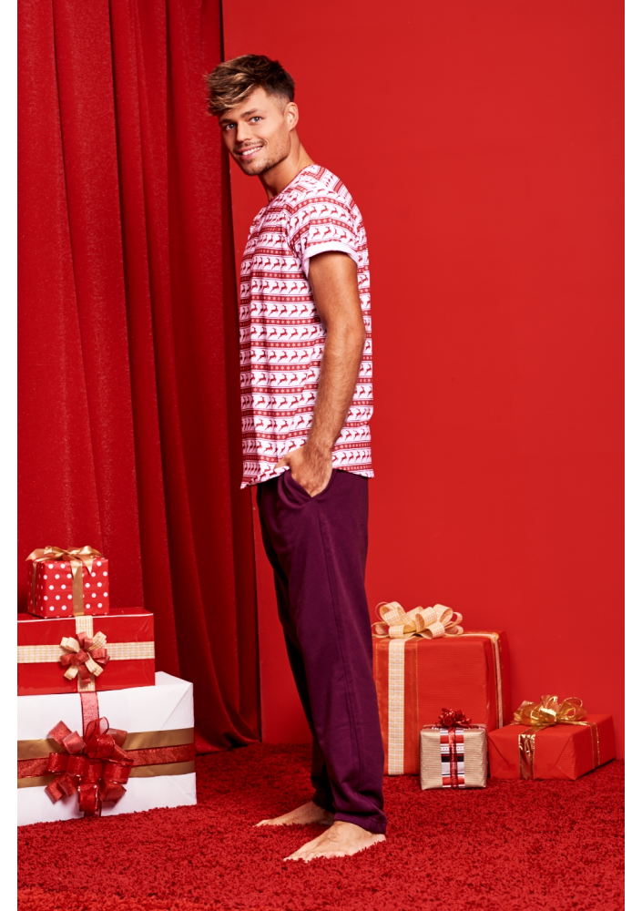 ŚWIĄTECZNA KOSZULKA MĘSKA NORWESKI WZÓR