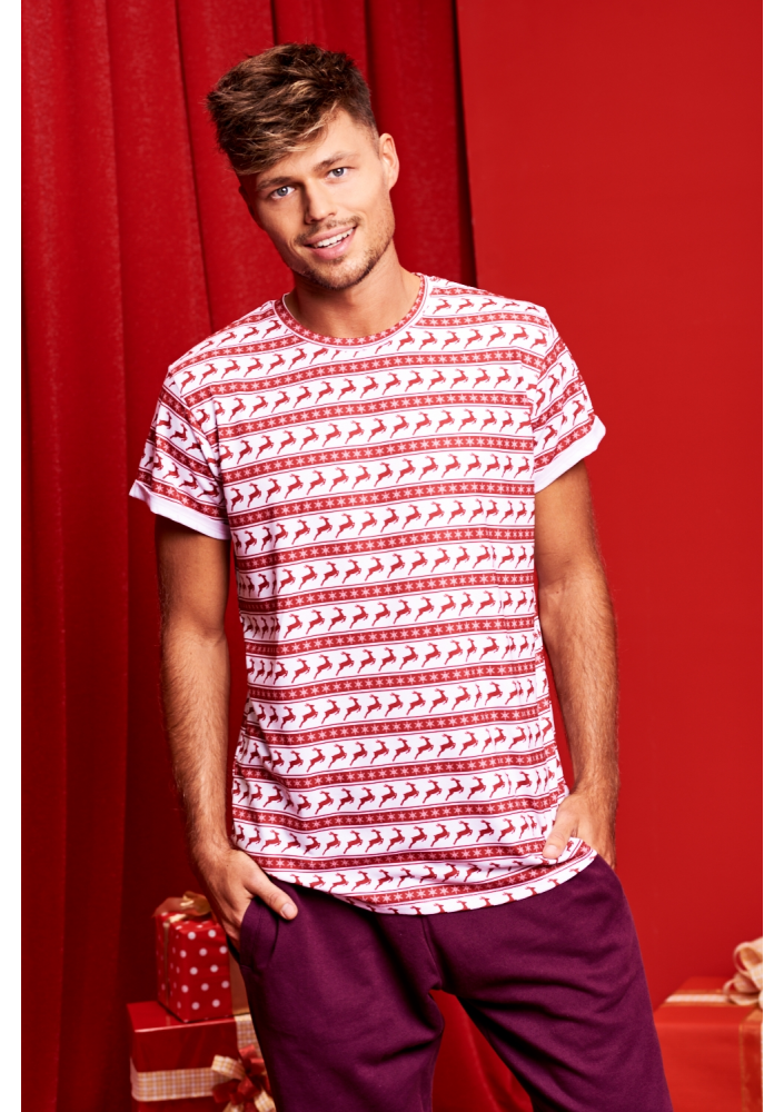 ŚWIĄTECZNA KOSZULKA MĘSKA NORWESKI WZÓR ILM