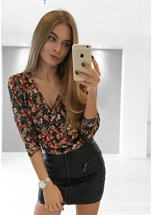 KOPERTOWY SWETEREK  FLOWERS  ILM