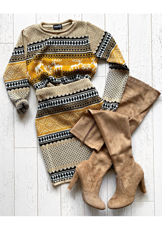 SWETROWY KOMPLET W NORWESKI WZÓR ILM A01