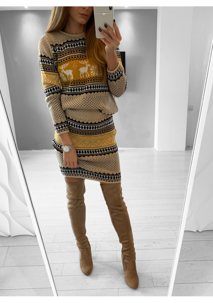 SWETROWY KOMPLET W NORWESKI WZÓR ILM A01