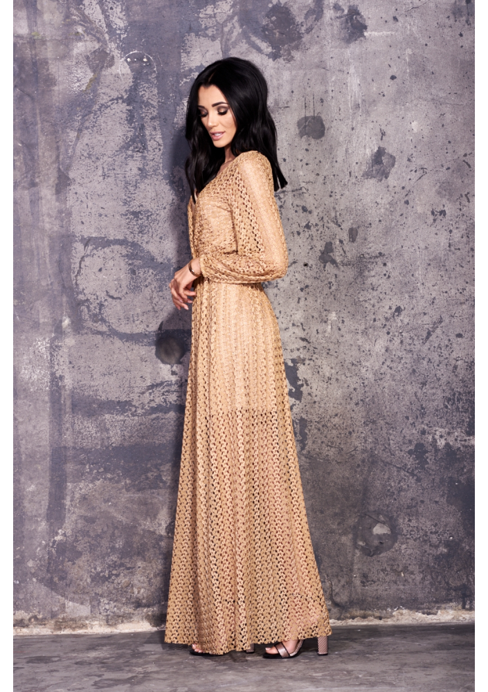 SUKIENKA MAXI Z KORONKI GOLD