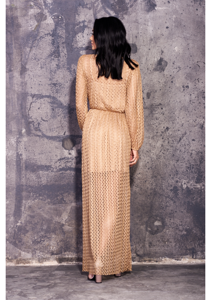 SUKIENKA MAXI Z KORONKI GOLD