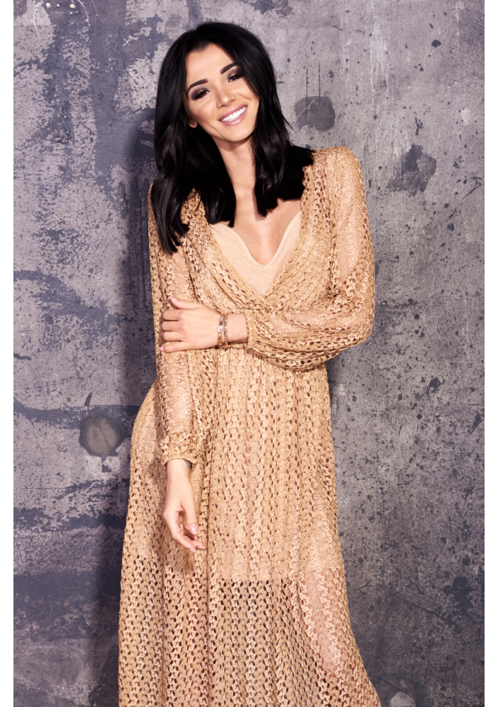 SUKIENKA MAXI Z KORONKI GOLD