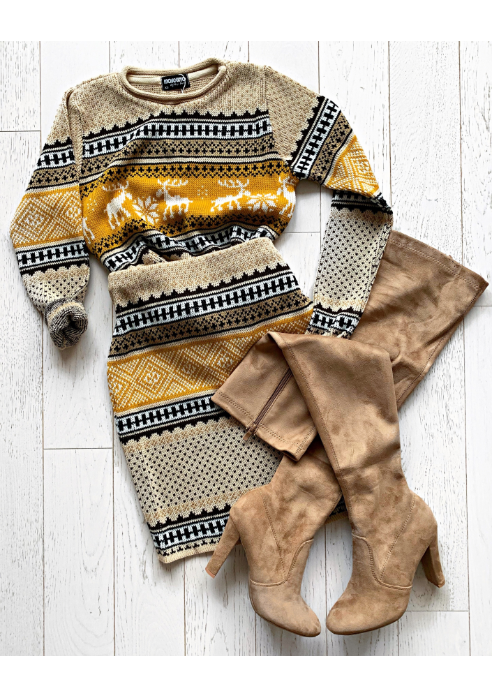 SWETROWY KOMPLET W NORWESKI WZÓR ILM A01