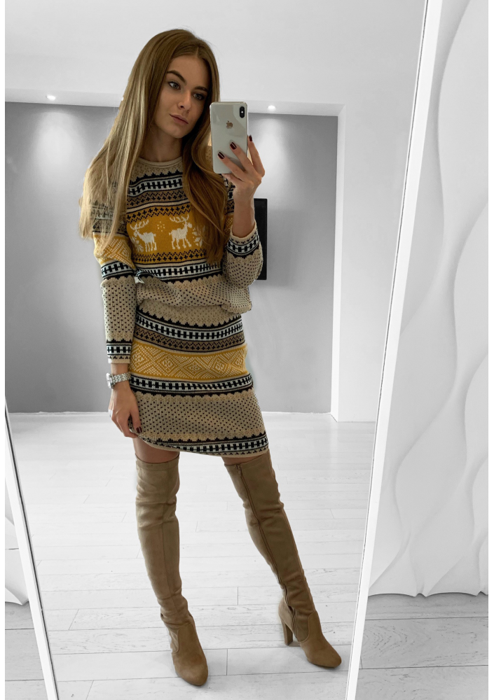 SWETROWY KOMPLET W NORWESKI WZÓR ILM A01